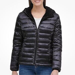 Andrew Marc Ladies' Ultra Soft Attached Hood Reversible Jacket